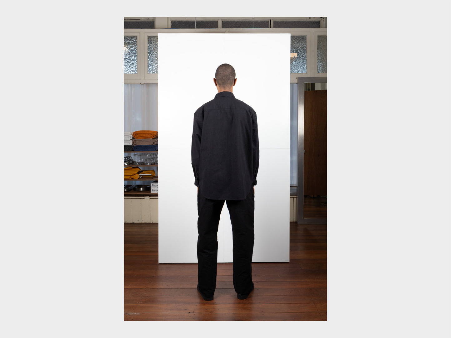 Evan Kinori Big Shirt MAN–TLE Black Wash