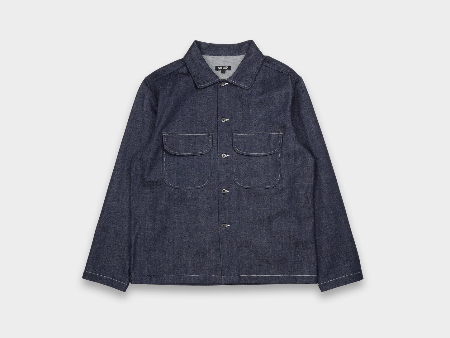 Evan Kinori Field Shirt Organic Denim Indigo
