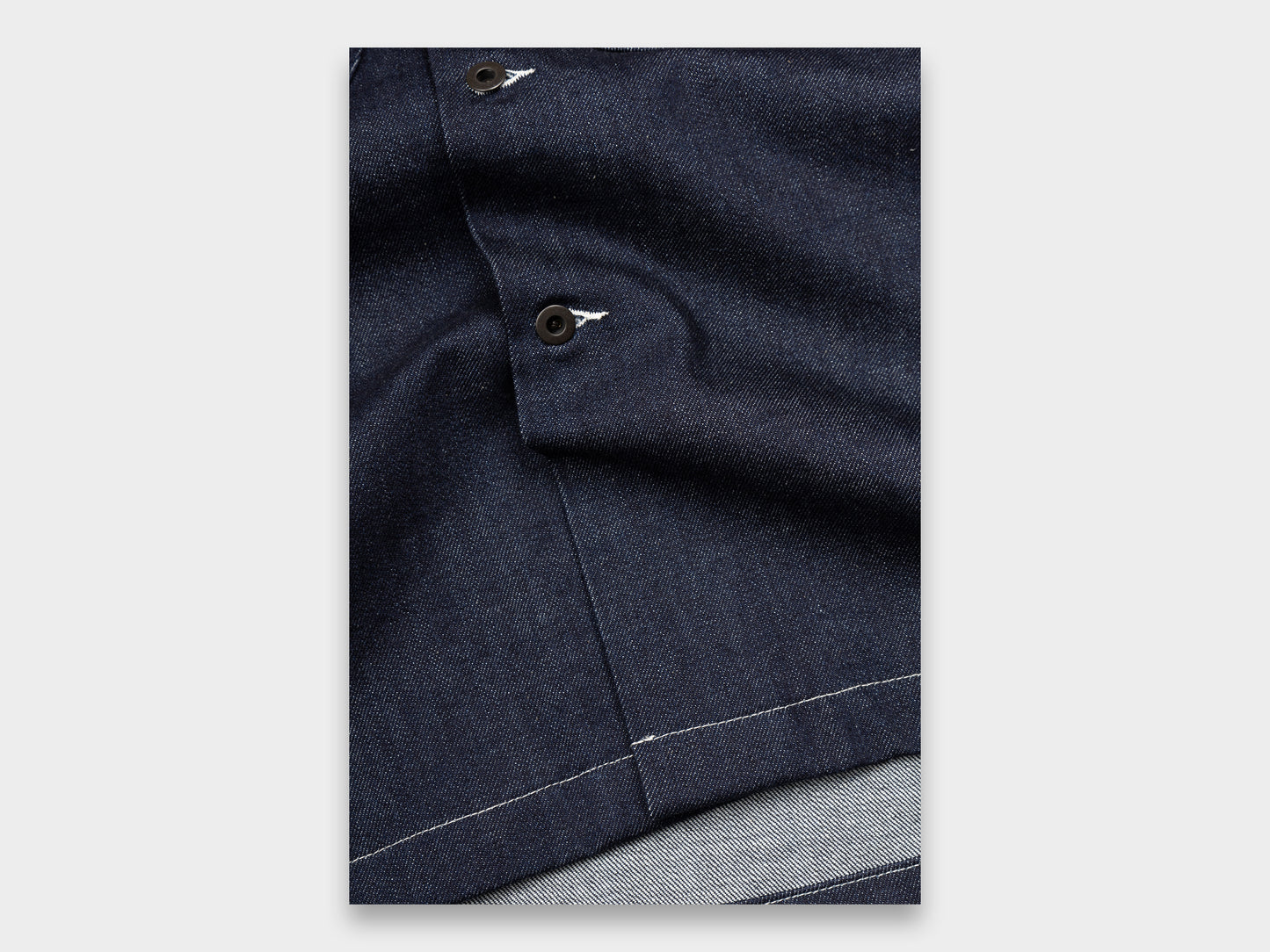 Evan Kinori Field Shirt Organic Denim Indigo