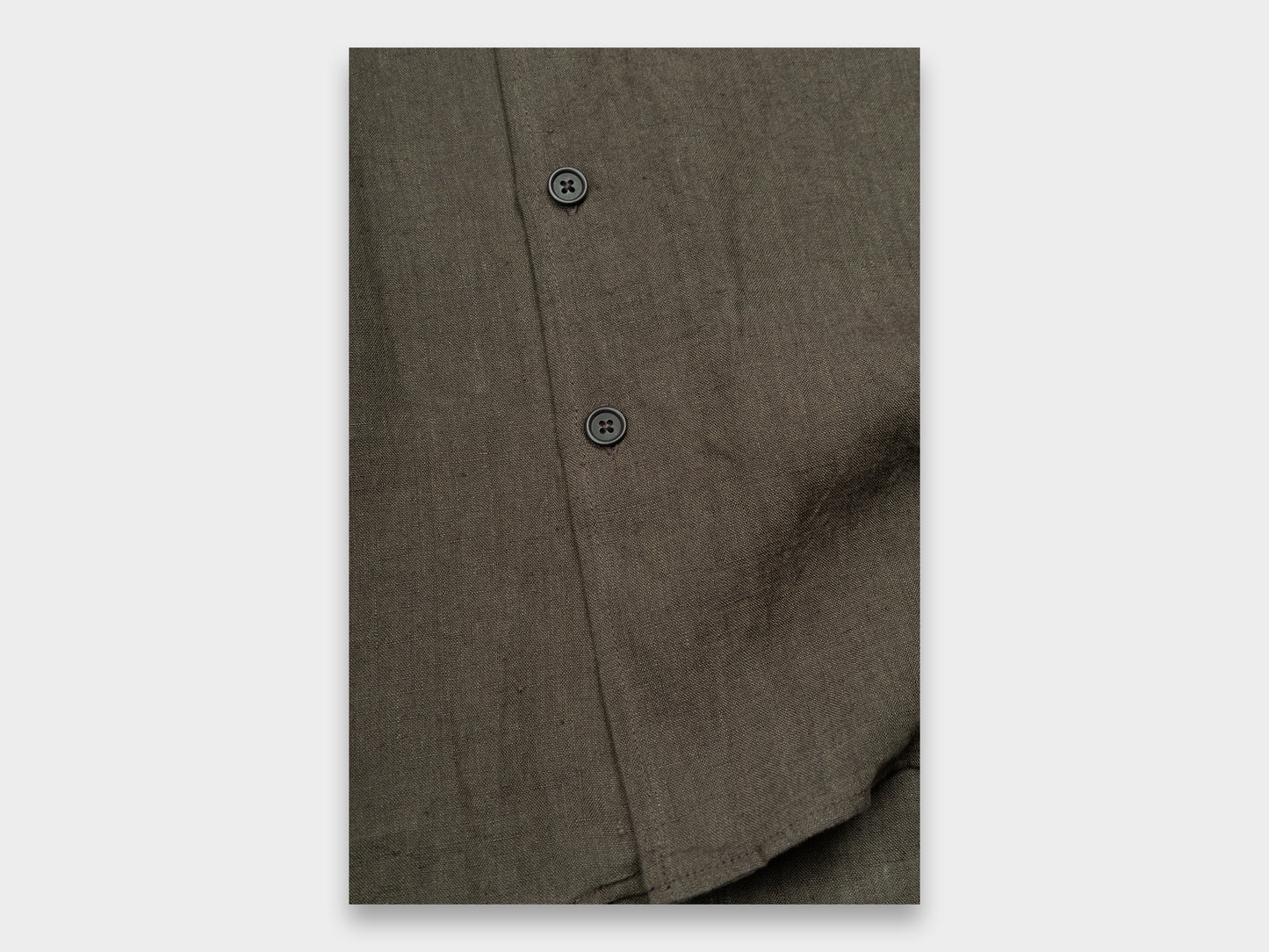 Evan Kinori Two Pocket Shirt Linen Hemp Brown