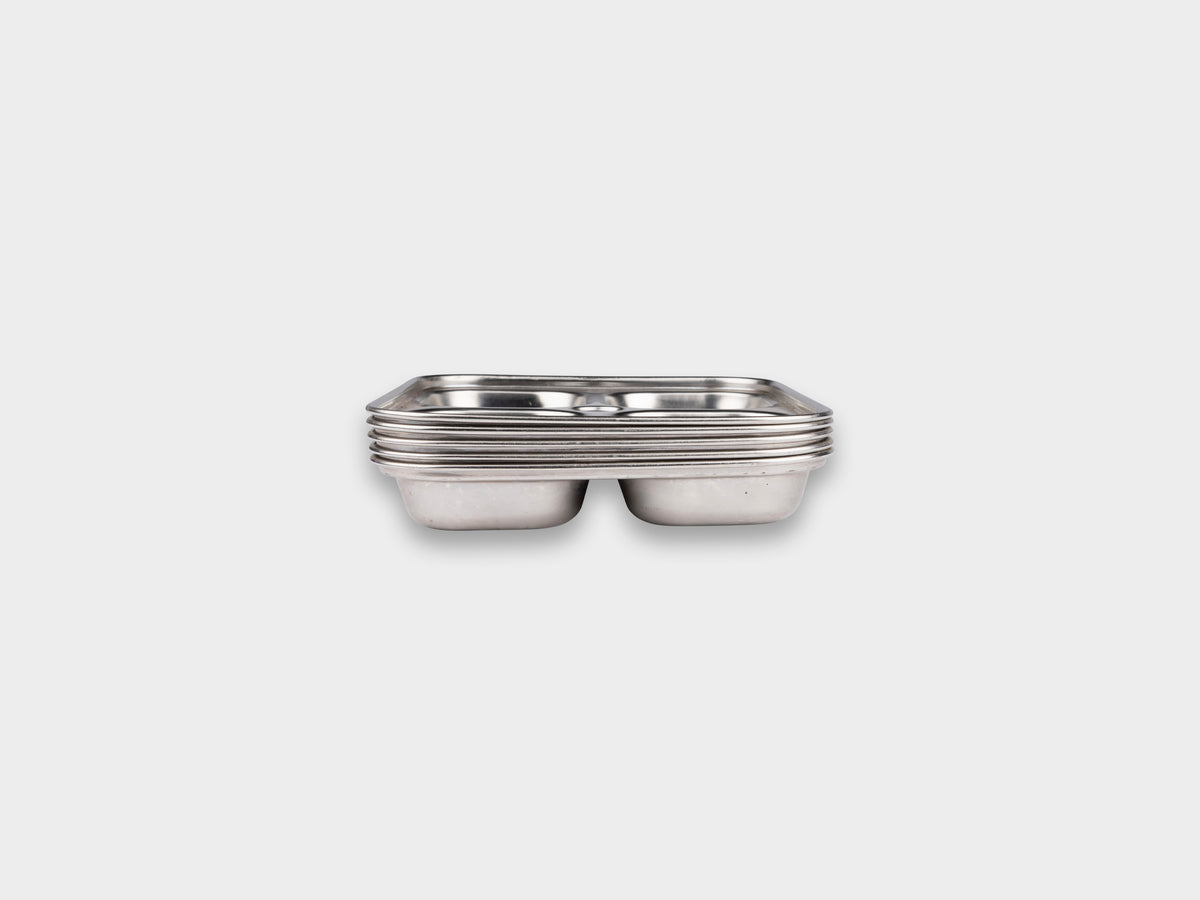 KM Stainless 4–Banchan Personal Plate Used