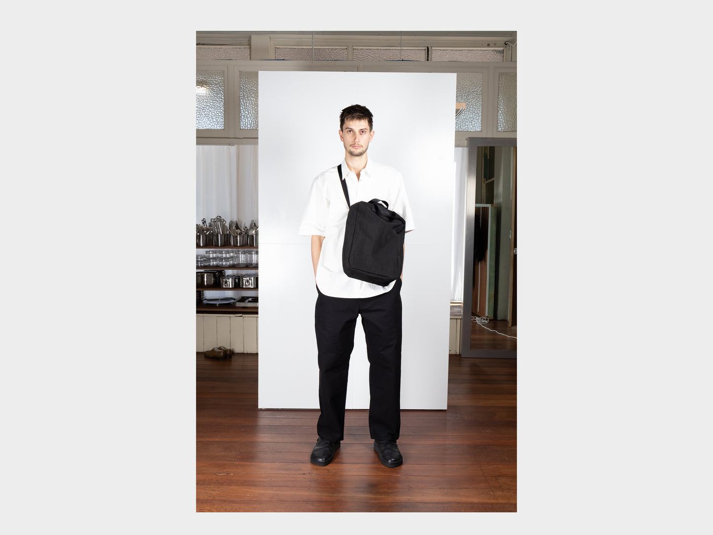 R0B0 "Zip Tote" Black Nylon