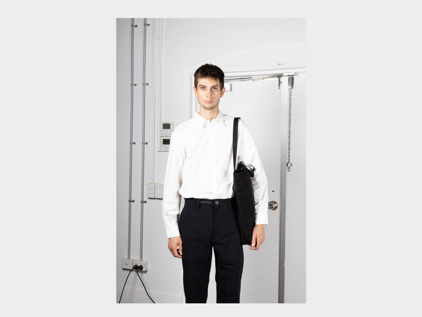 R0B1 "Multi Handle Tote" Black Nylon