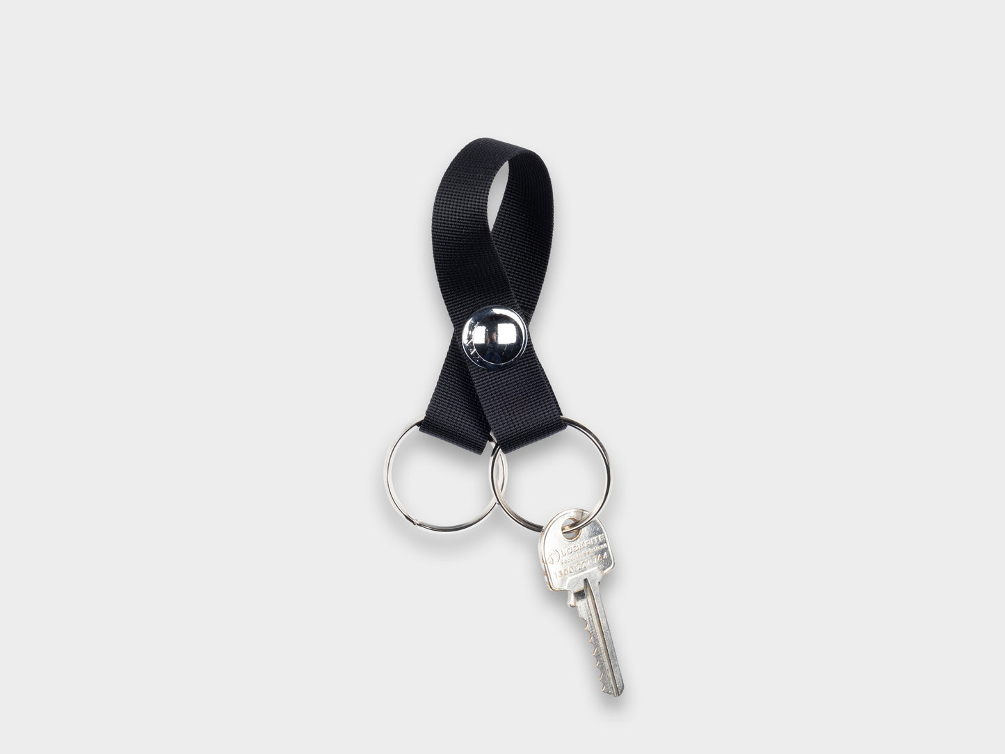 R0K1 "Snap Keyring Short" Black-Chrome