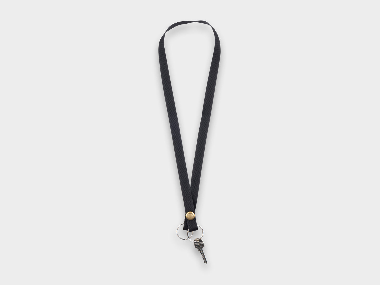 R0K2 "Snap Keyring Long" Black-Brass