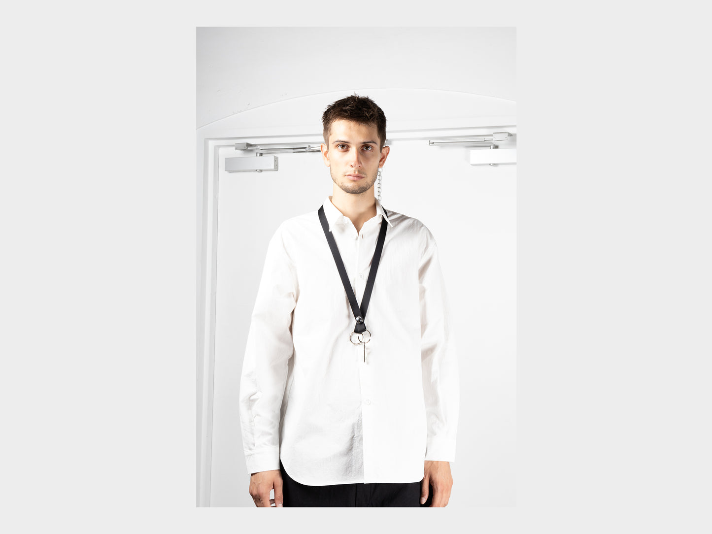 R0K2 "Snap Keyring Long" Black-Chrome