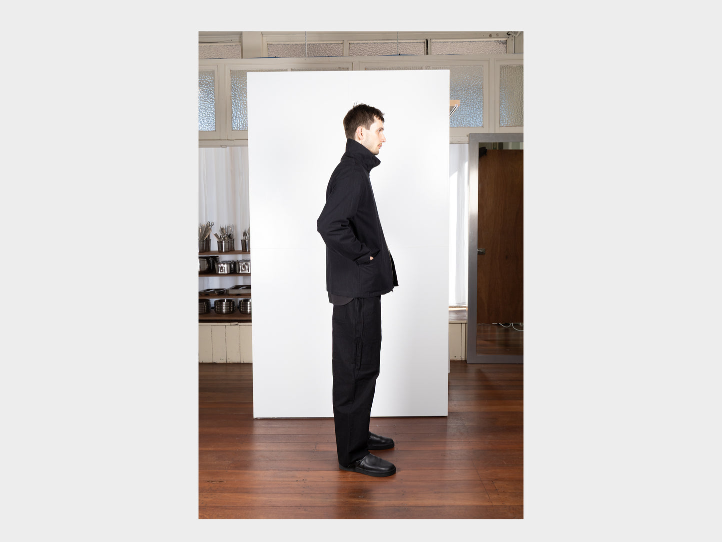 R0S3 "Track Shirt" Black Wash