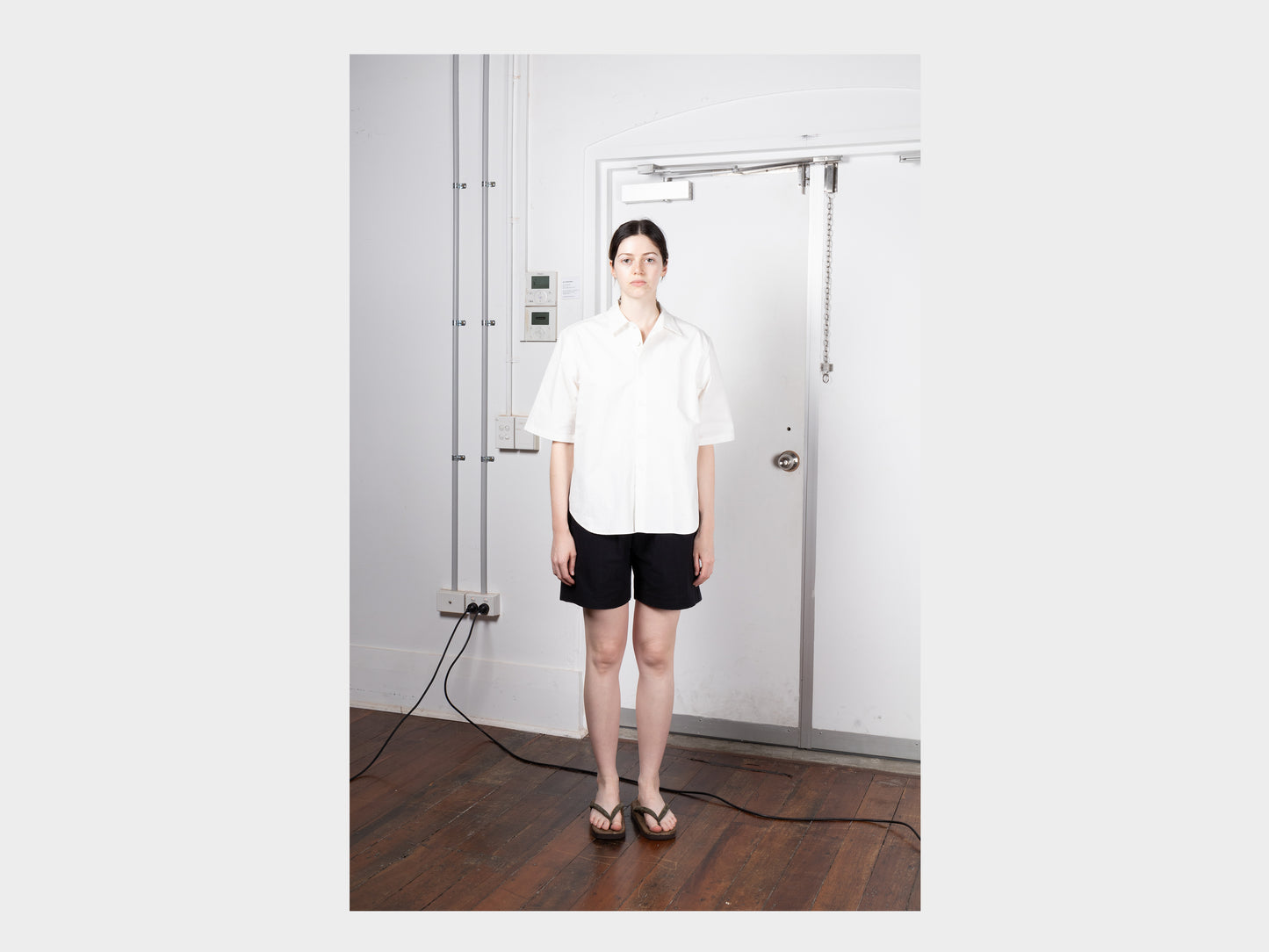 R0S9 "S/S Weather Shirt" White Weather