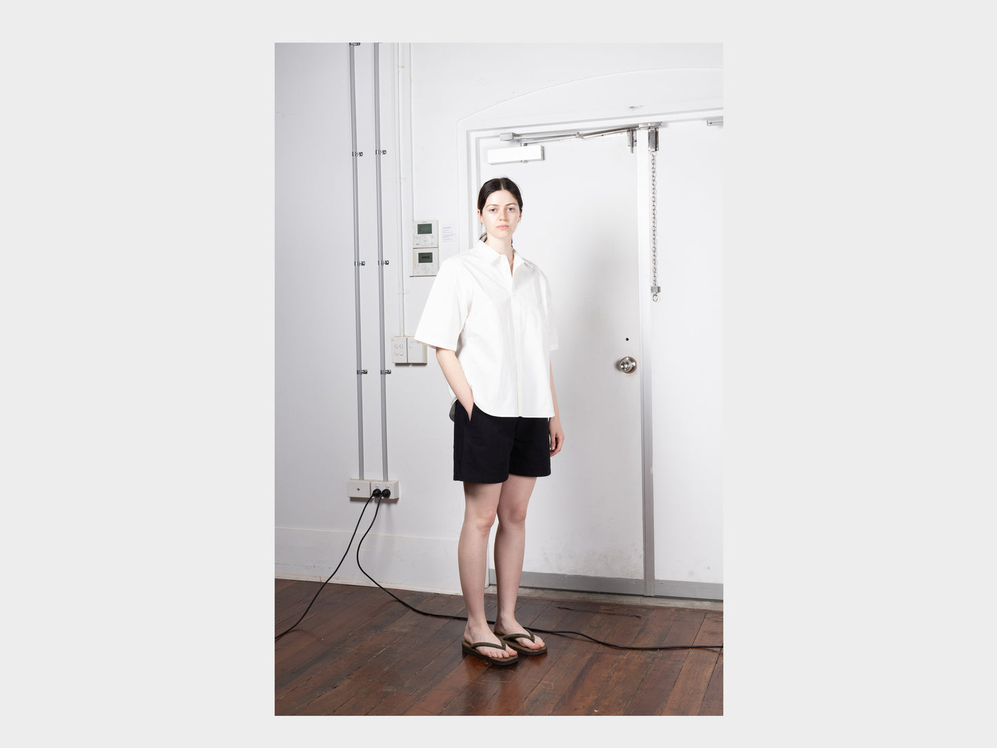 R0S9 "S/S Weather Shirt" White Weather