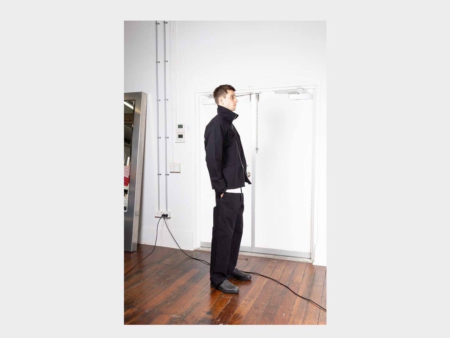 R0S3 "Track Shirt" Black Wash