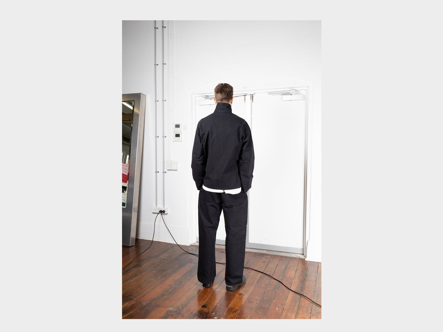 R0S3 "Track Shirt" Black Wash