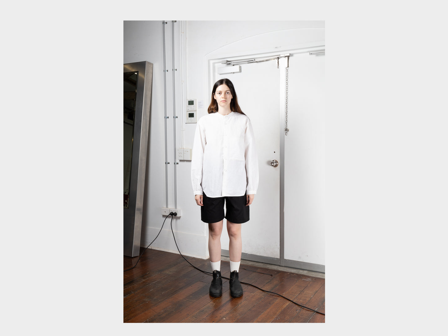 R16S7 "Collarless Shirt" Shell Linen