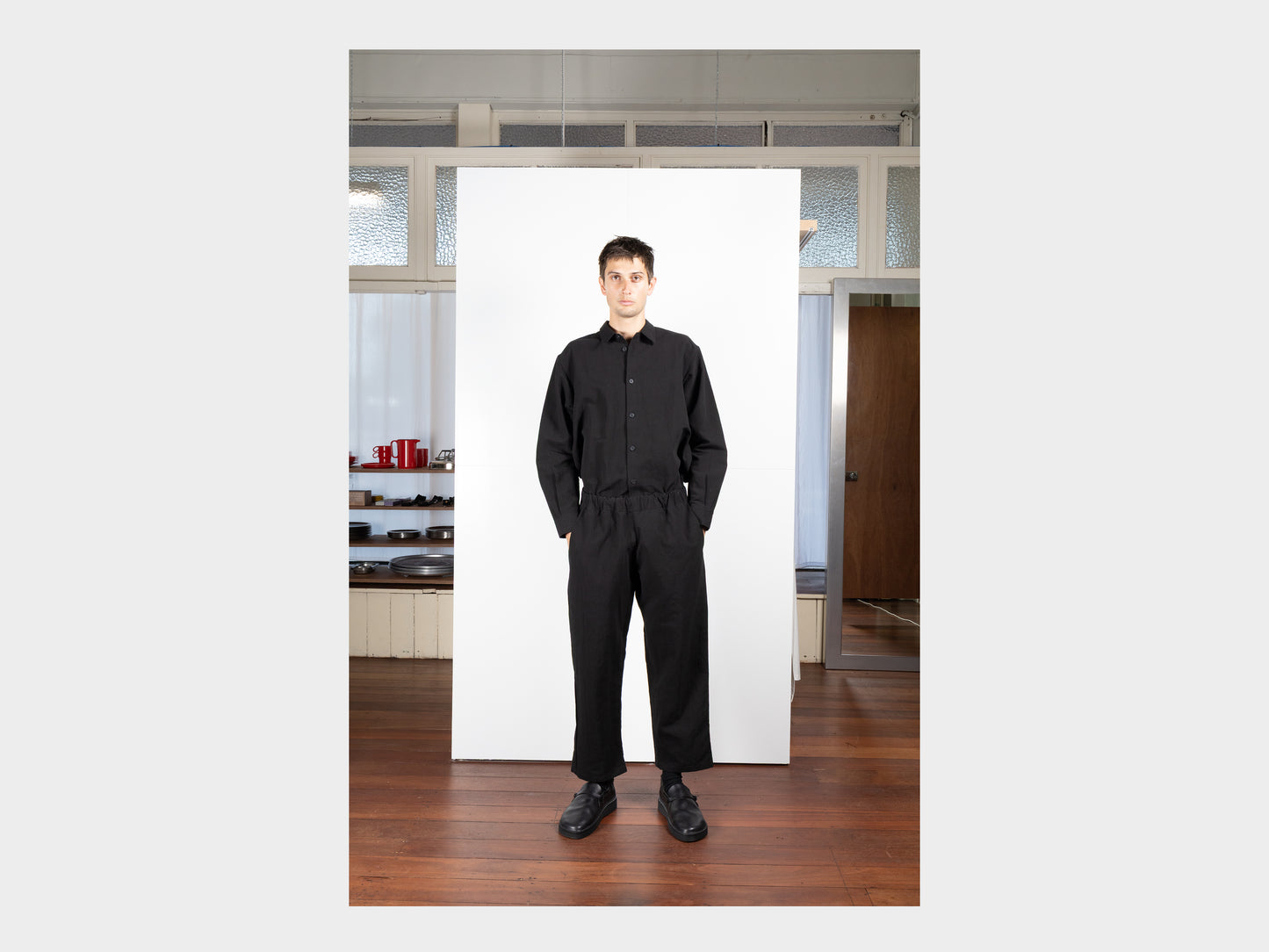 SPP6 "Easy Pants" Roll–Dyed Black Linen