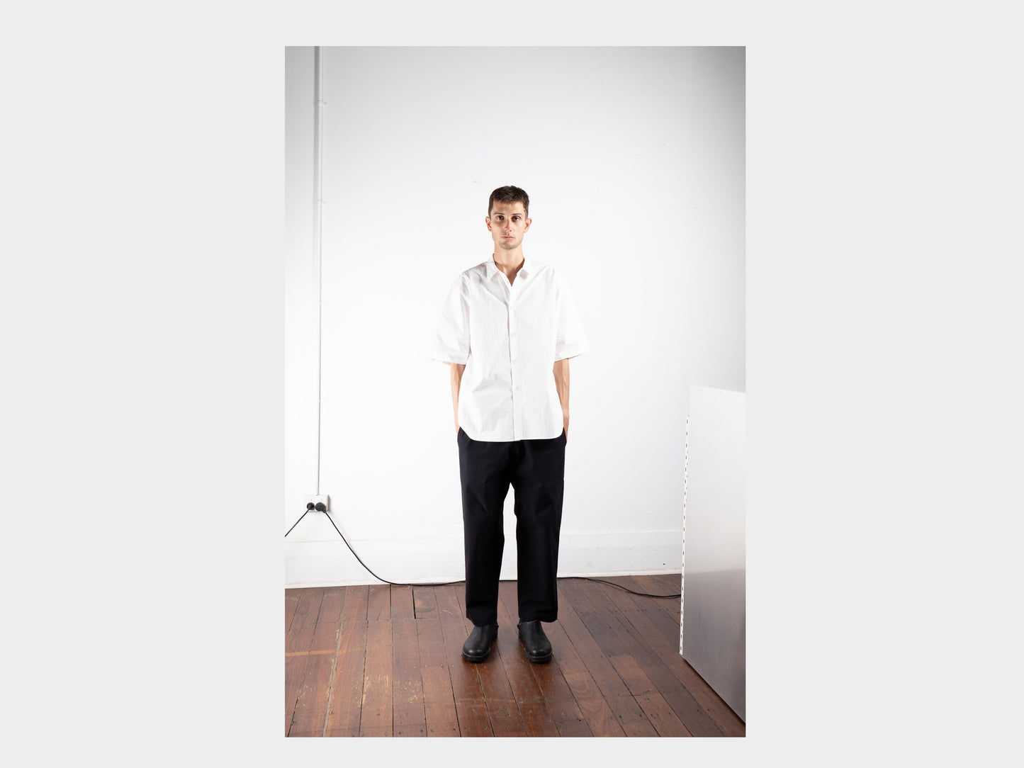 R0S9 "S/S Weather Shirt" White Weather