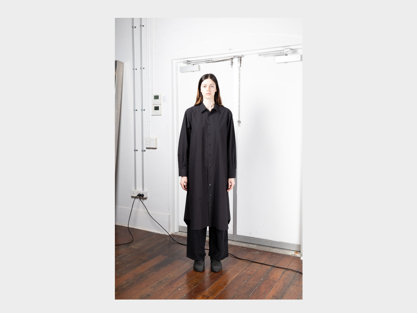 W-R16A1 "Shirt Dress" Black Summer