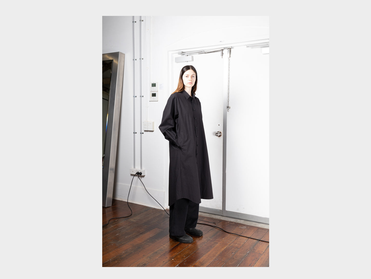 W-R16A1 "Shirt Dress" Black Summer