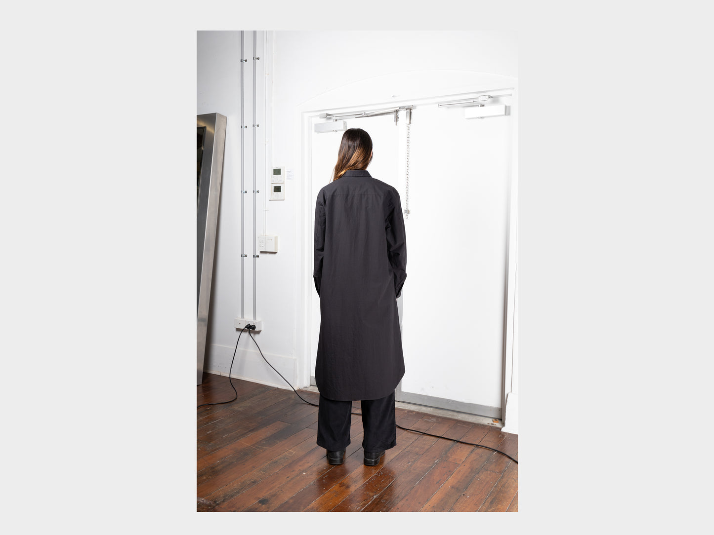 W-R16A1 "Shirt Dress" Black Summer