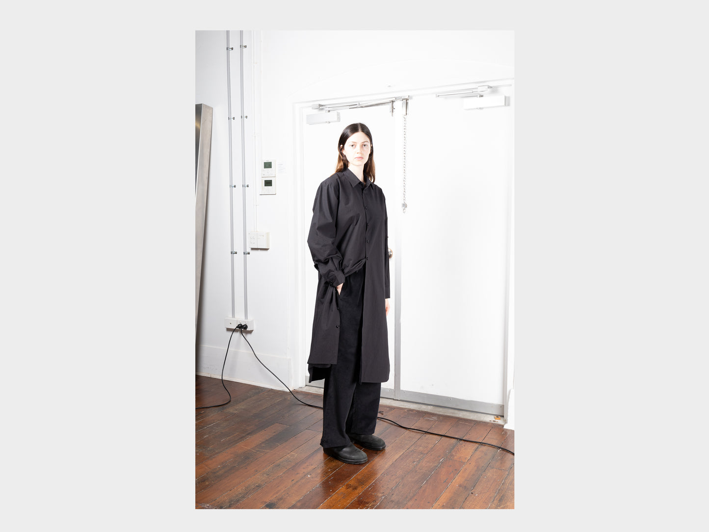 W-R16A1 "Shirt Dress" Black Summer