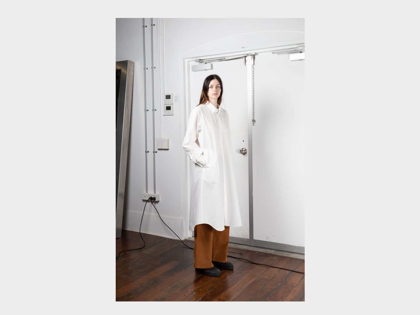 W-R16A1 "Shirt Dress" White Summer