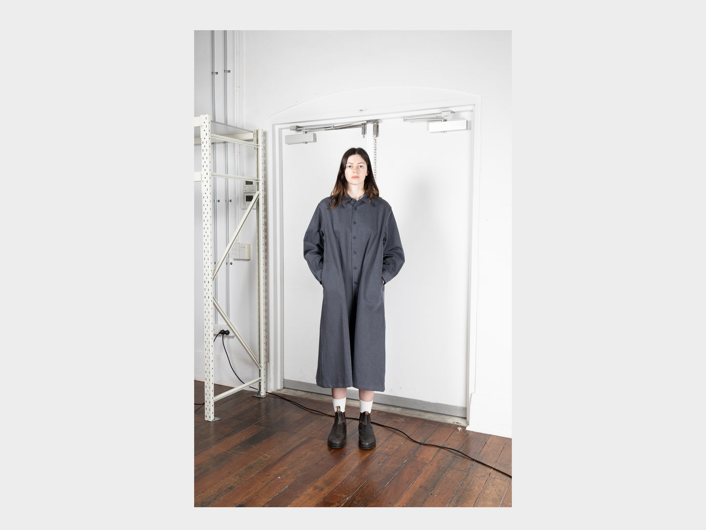 W-R17A1 "Shirt Dress" Asphalt Denim