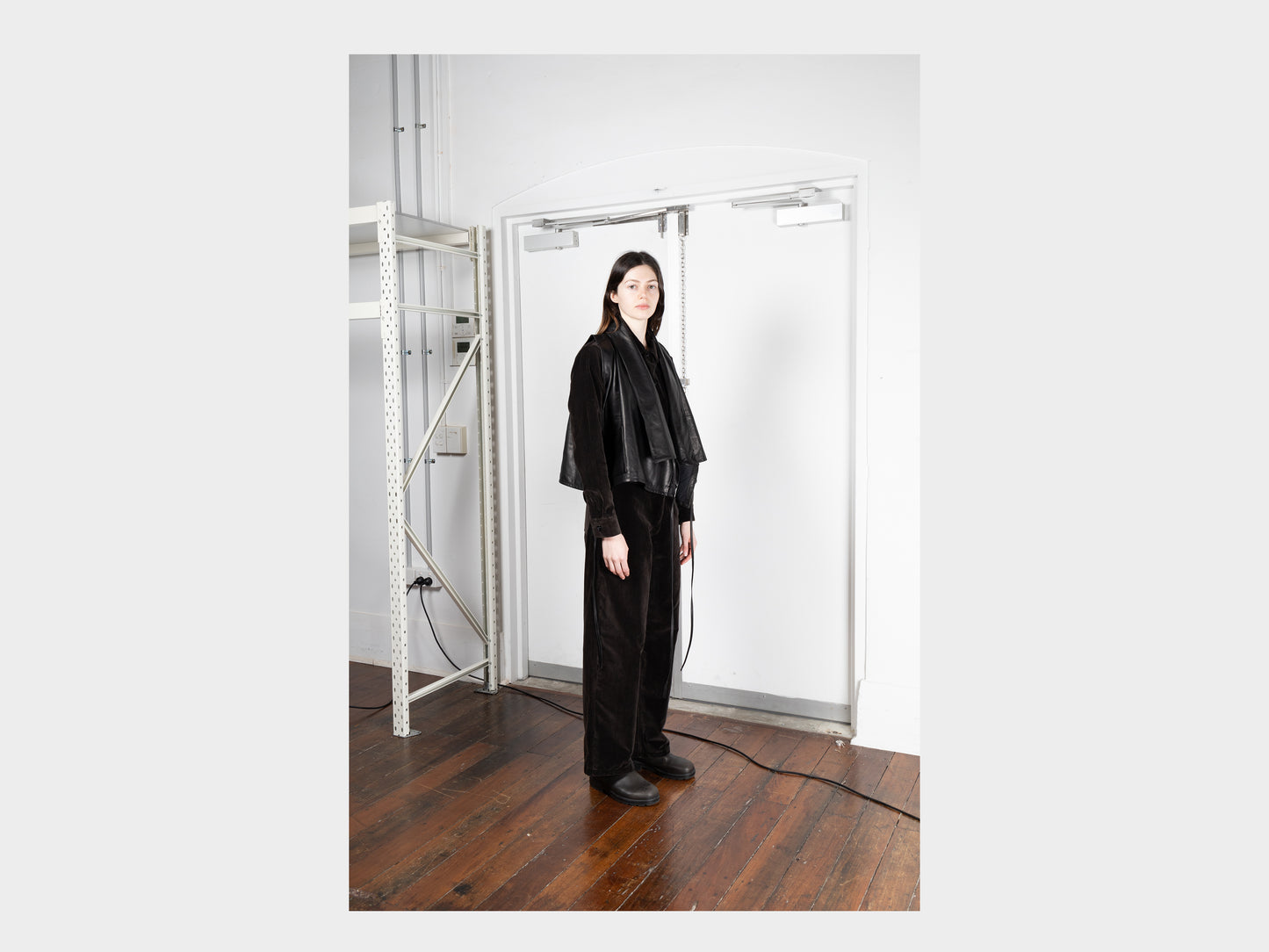 W-R17L8 "Jeogori Wrap" Black Eco Cowhide