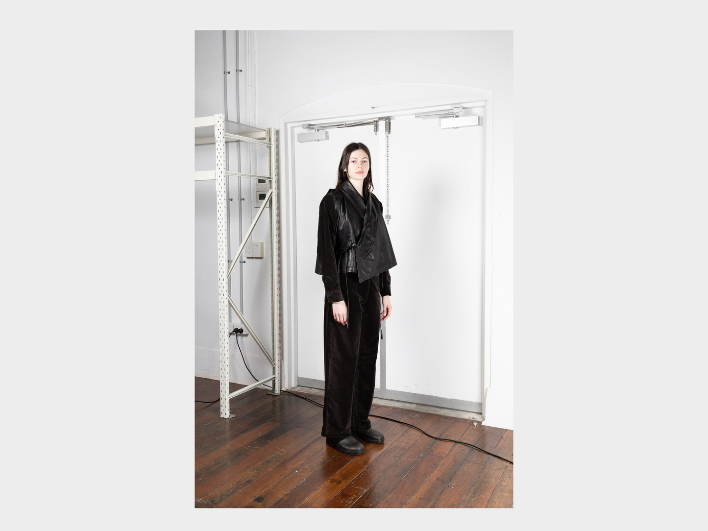 W-R17L8 "Jeogori Wrap" Black Eco Cowhide