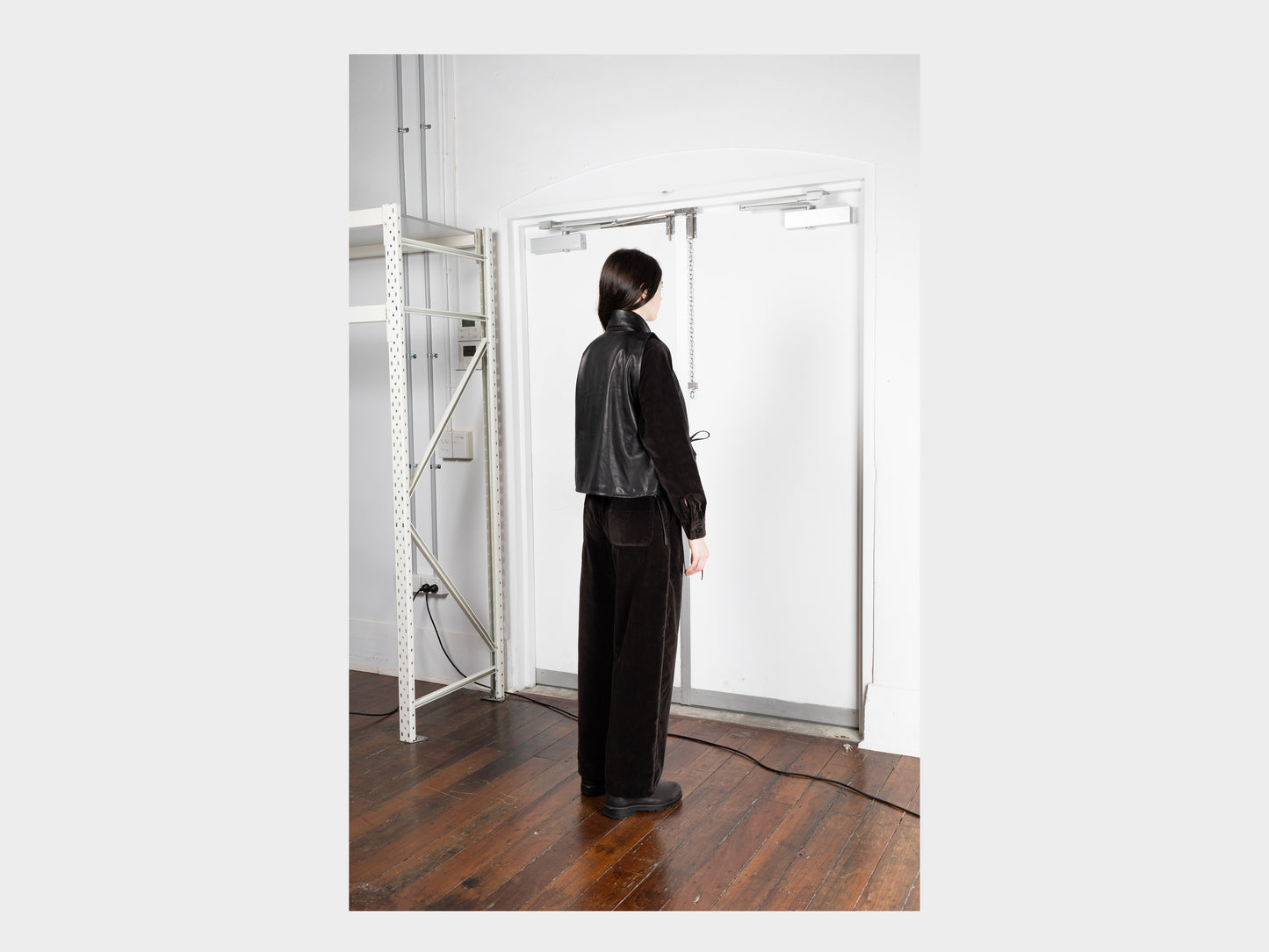 W-R17L8 "Jeogori Wrap" Black Eco Cowhide