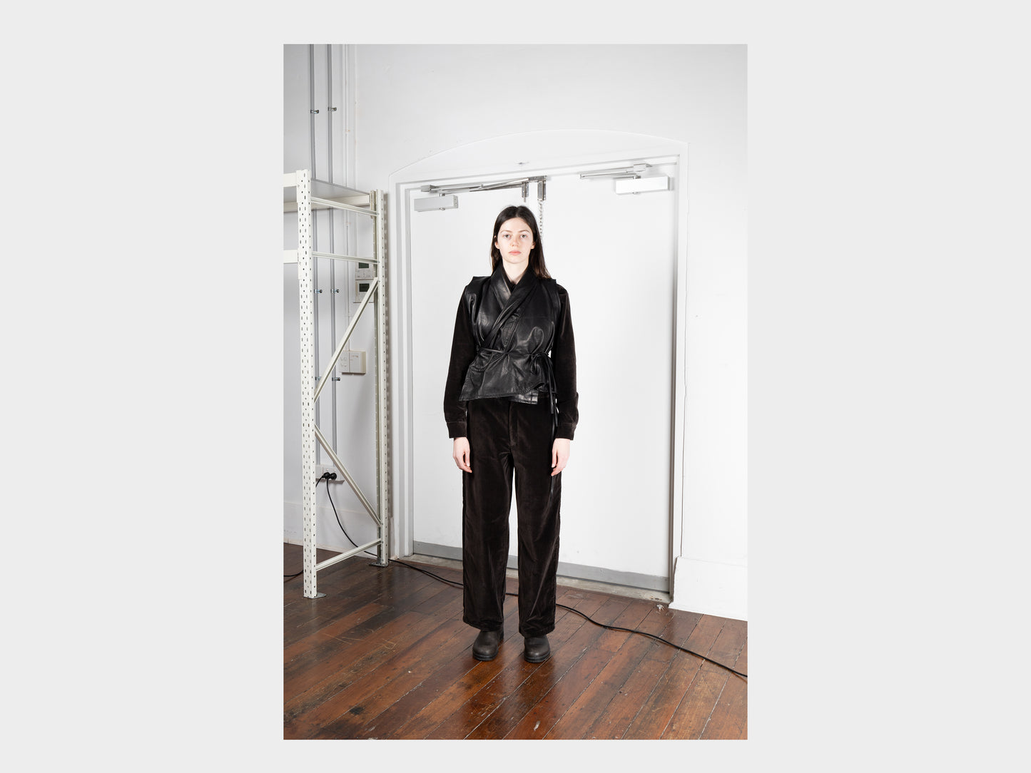 W-R17L8 "Jeogori Wrap" Black Eco Cowhide