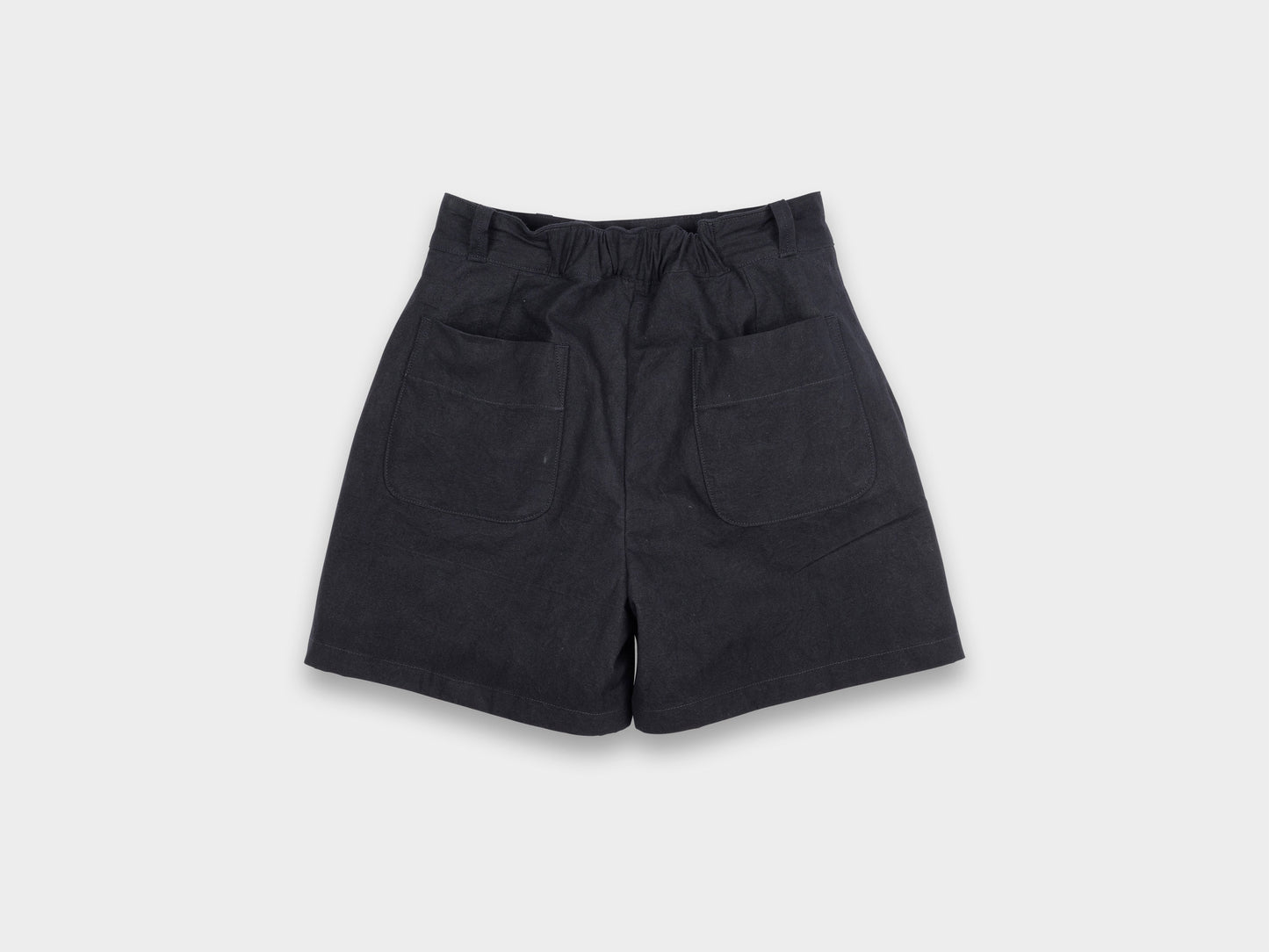 W-R18P5 "High-Wide Shorts" Black Wax