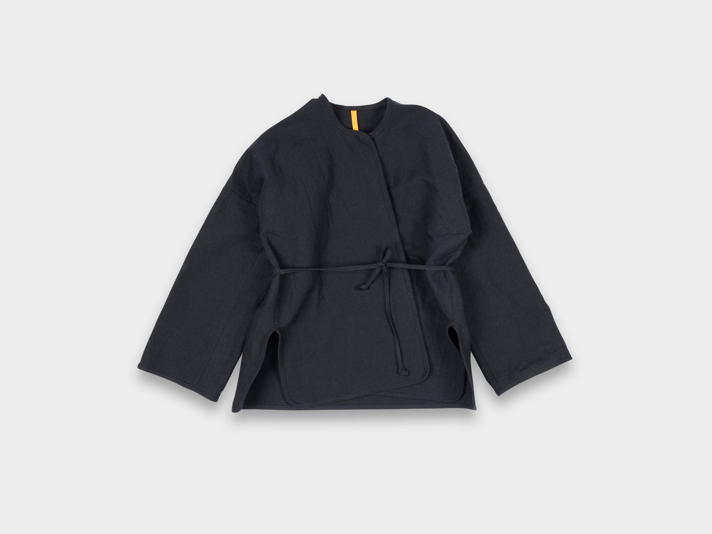 W-R18S7 "Cross Cardigan" Black Bamboo