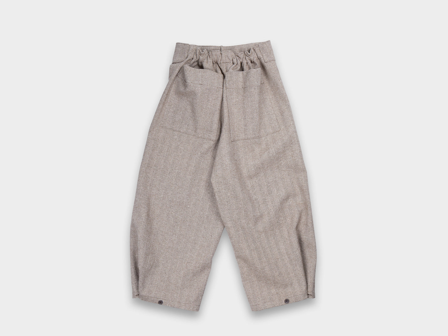 W-R19P3 "Bucket Pants" Gravel Herringbone
