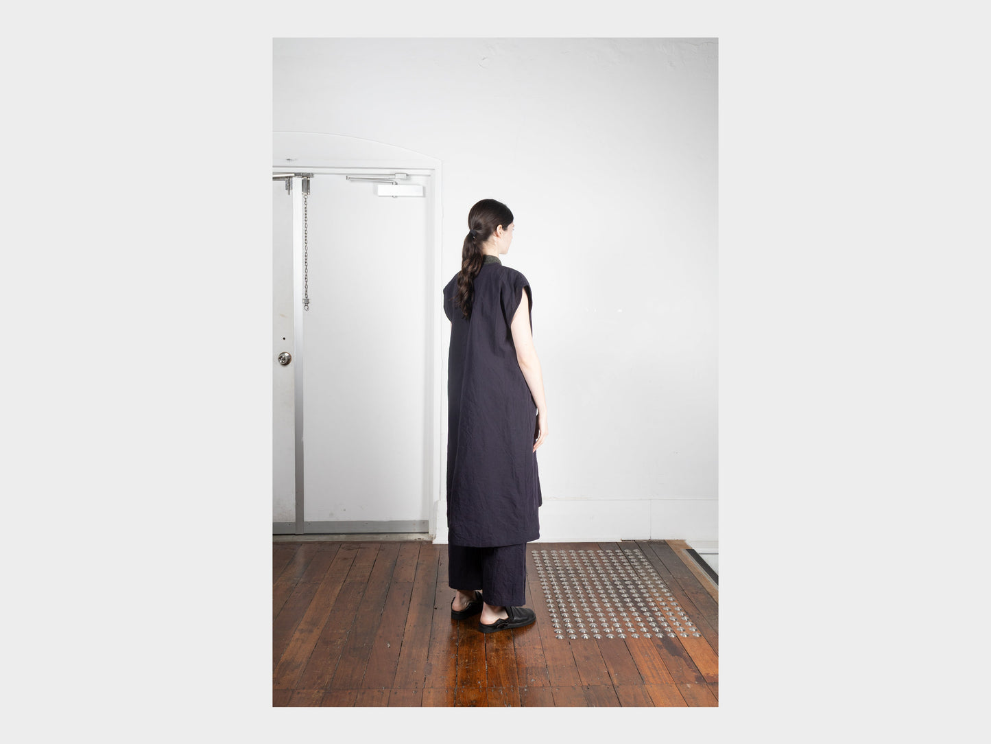 W-R20A5 "Box Dress" Rock Linen