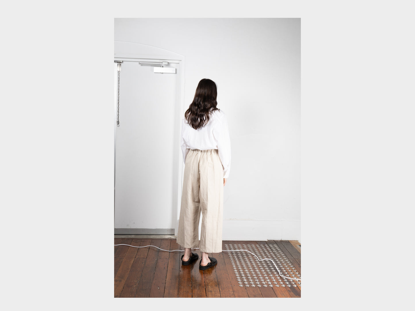 W-R18P3 "Tuck Pants" Unbleached Bamboo