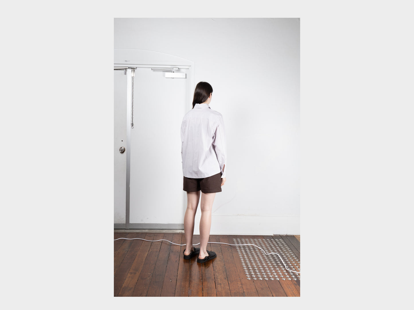 W-R18S4 "Tuck Shirt" Lilac Typewriter