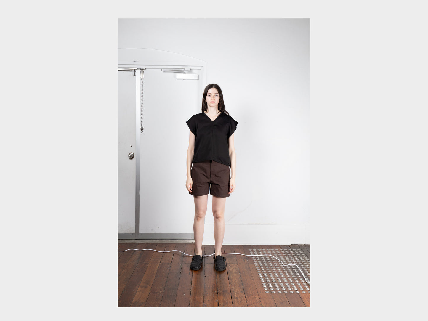 W-R18P5 "High-Wide Shorts" Loam Wax