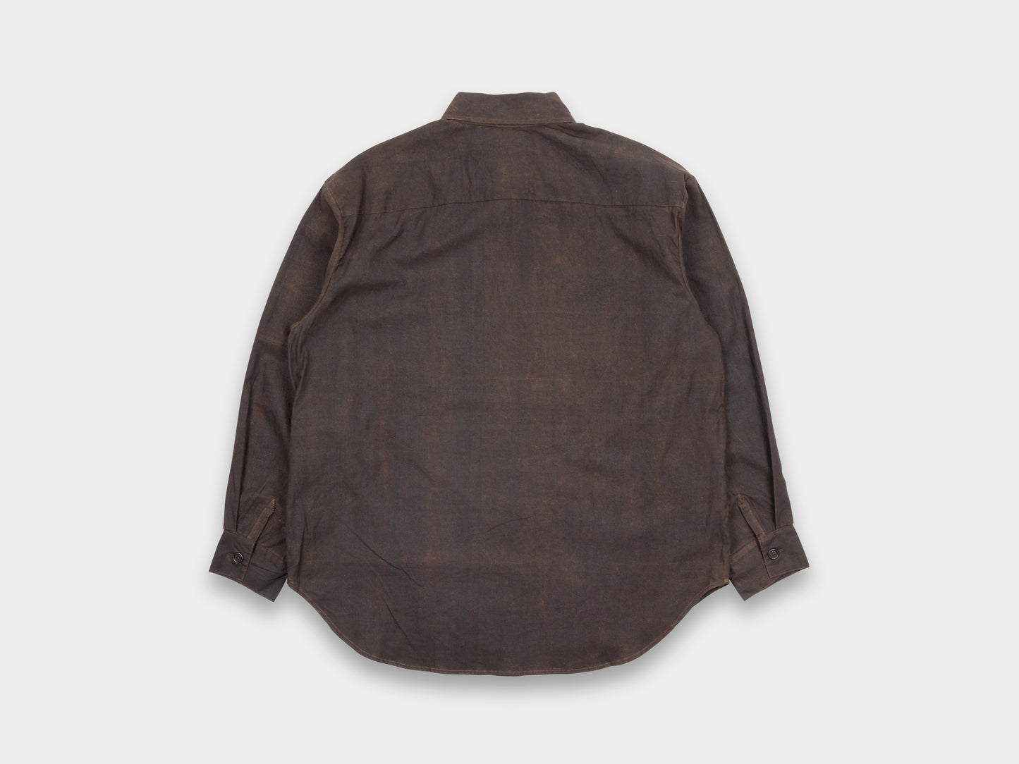Evan Kinori Big Shirt Mud Dyed Brown