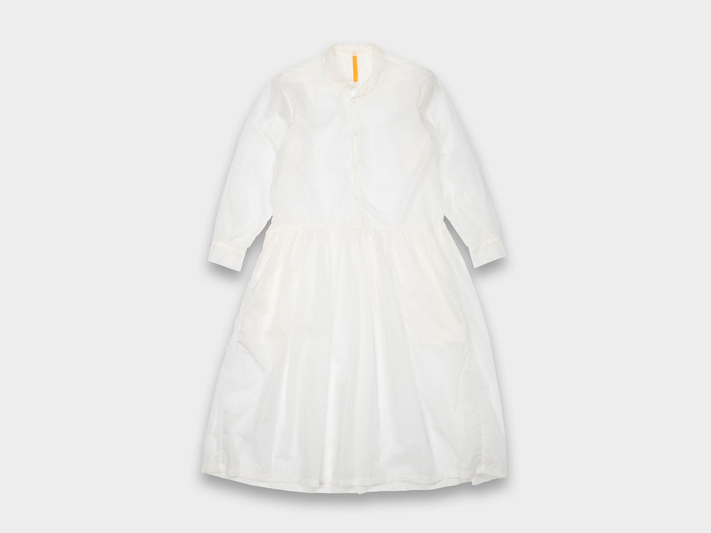 W-R14A3 "Gather Shirt Dress" White-Pak