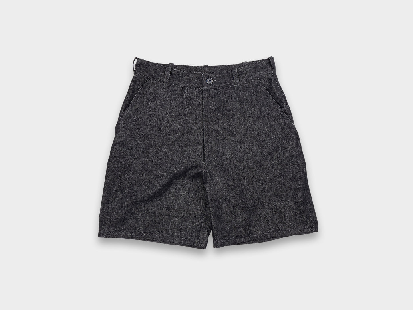 R16J7 "Jebok Shorts" Black Slub Denim
