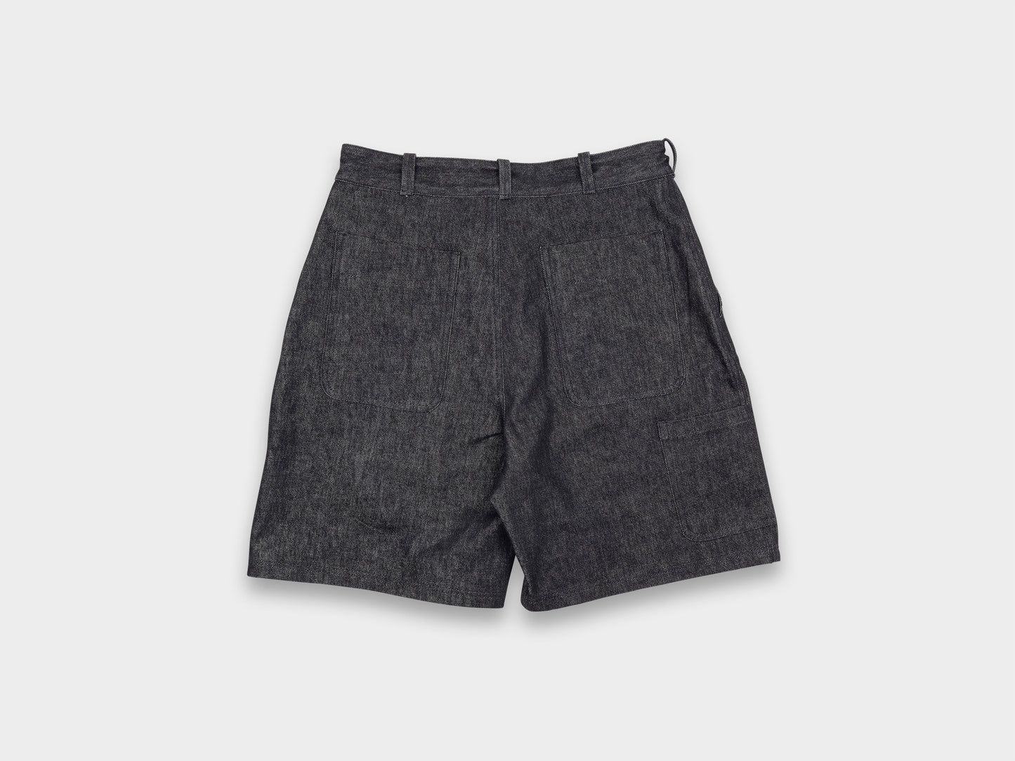 R16J7 "Jebok Shorts" Black Slub Denim