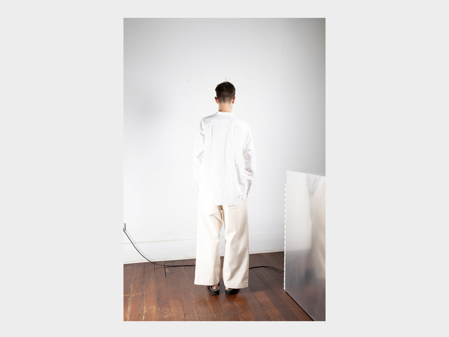 R16S7 "Collarless Shirt" Shell Linen