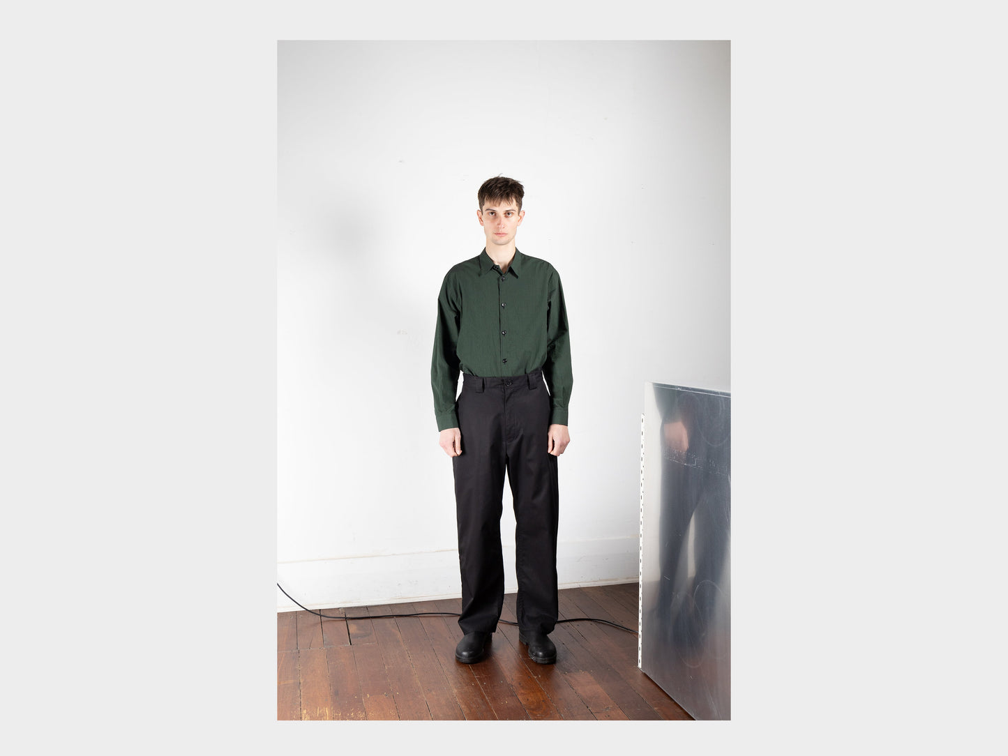 R16Y6 "Suit Pants" Black Magic Gabardine