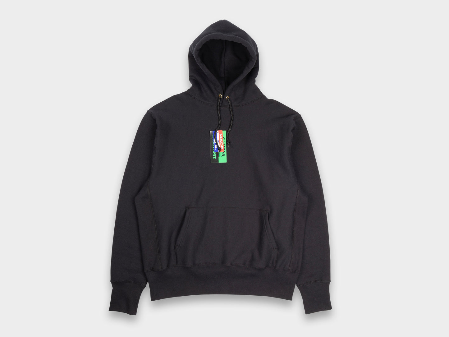 Camber Cross-Knit Hooded Pullover Black