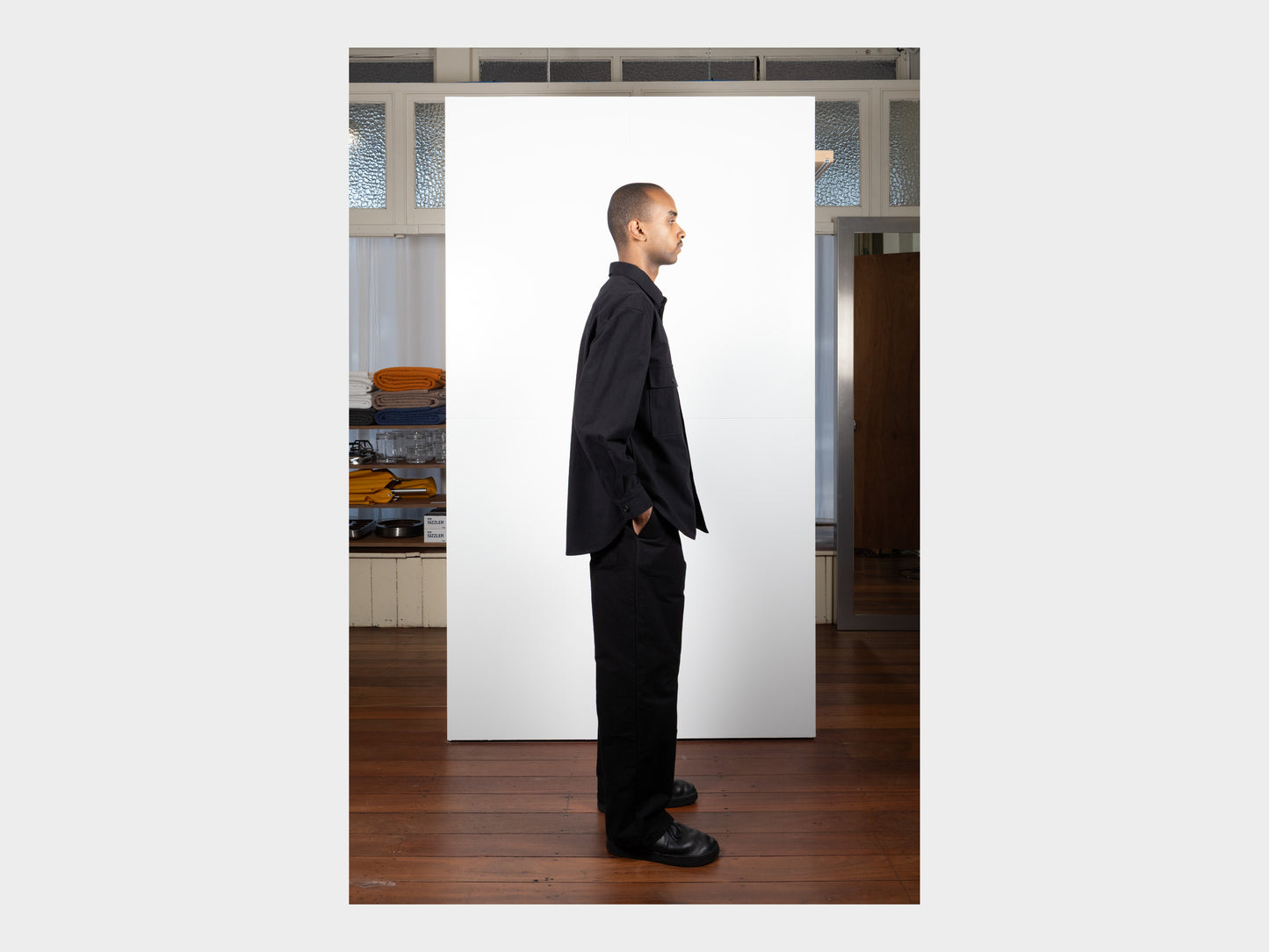 Evan Kinori Big Shirt MAN–TLE Black Wash