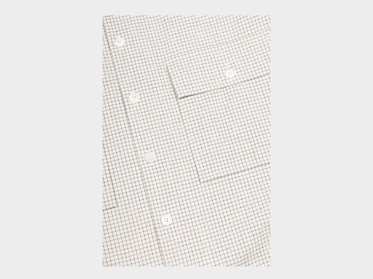 Evan Kinori Big Shirt Cotton Gridcloth