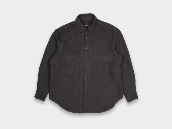 Evan Kinori Big Shirt Wool / Linen Herringbone