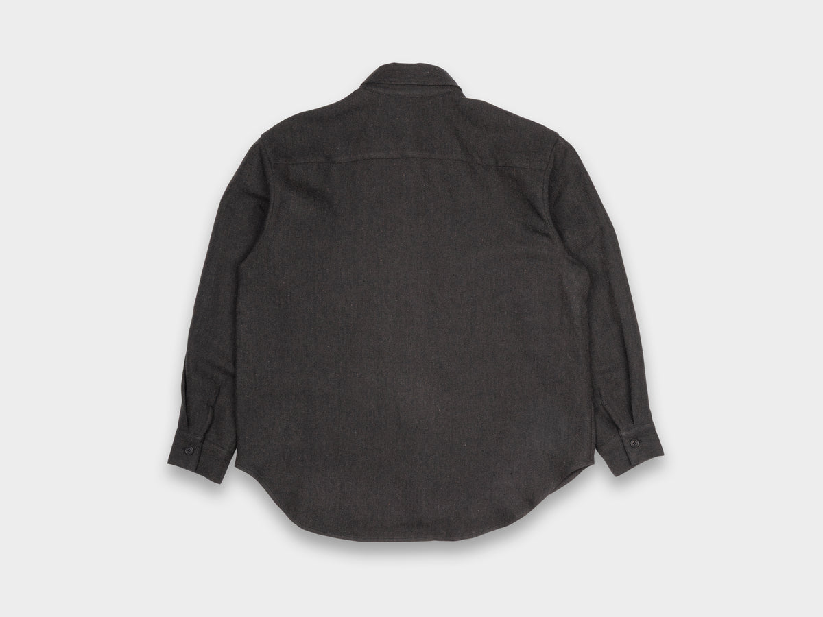 Evan Kinori Big Shirt Wool / Linen Herringbone
