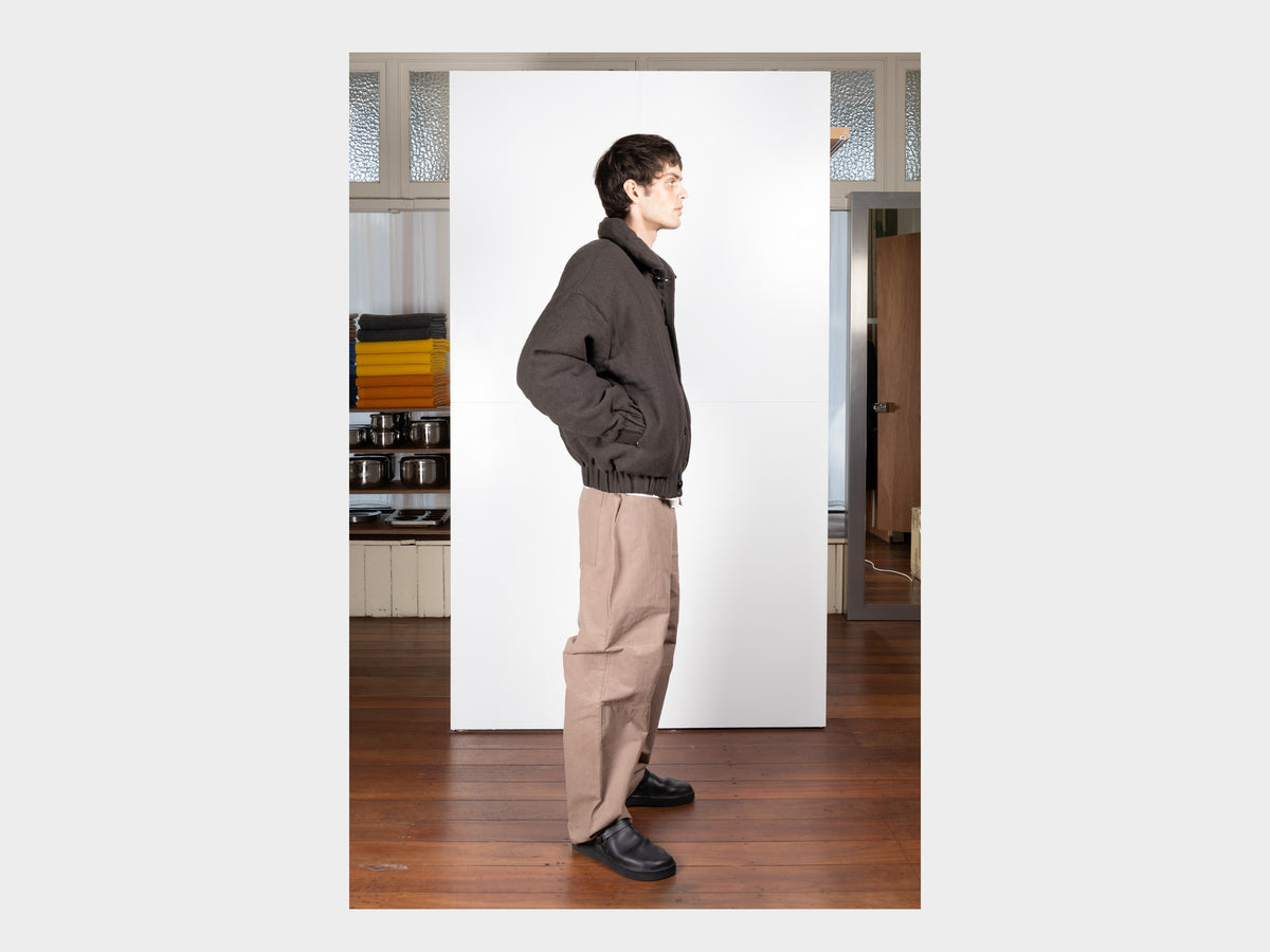 EKD3 "Down Blouson" Heavy Wool / Linen Herringbone