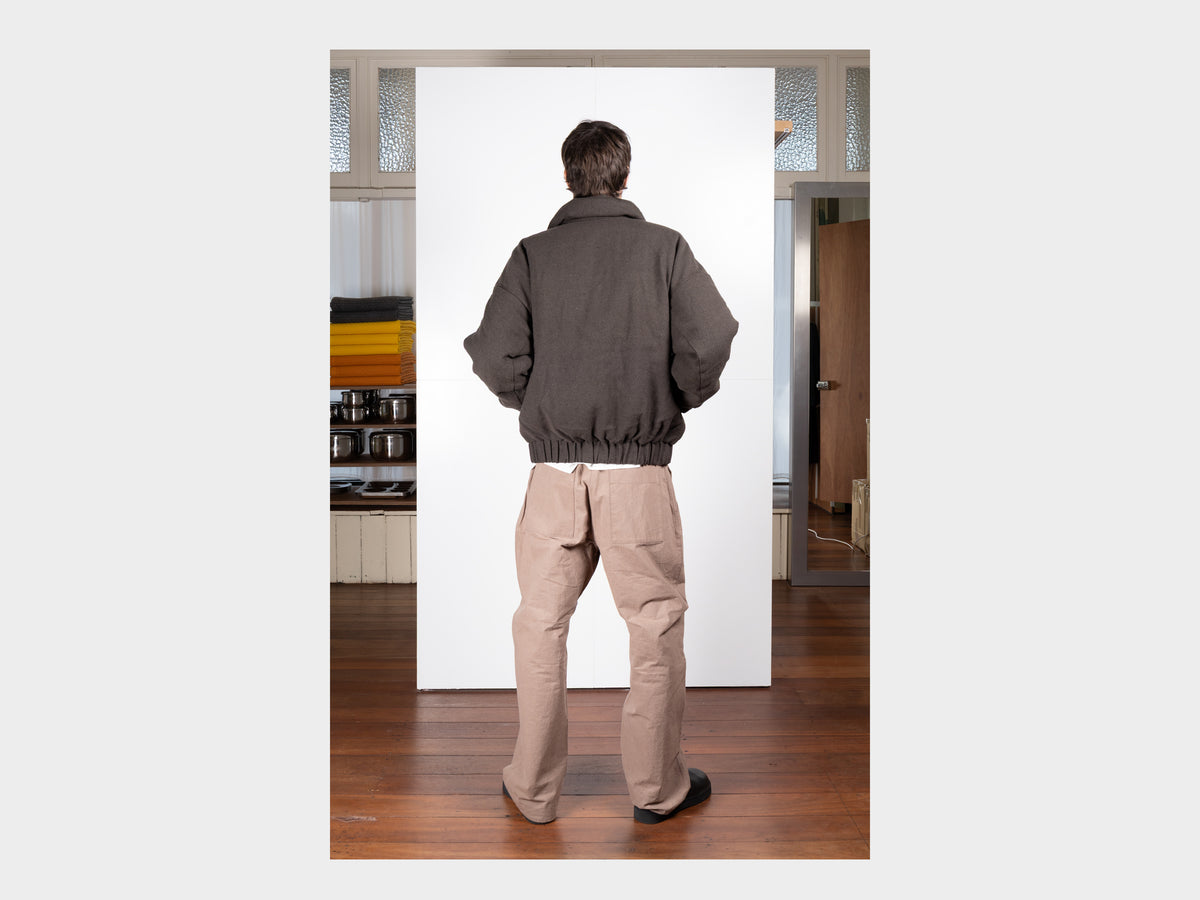 EKD3 "Down Blouson" Heavy Wool / Linen Herringbone