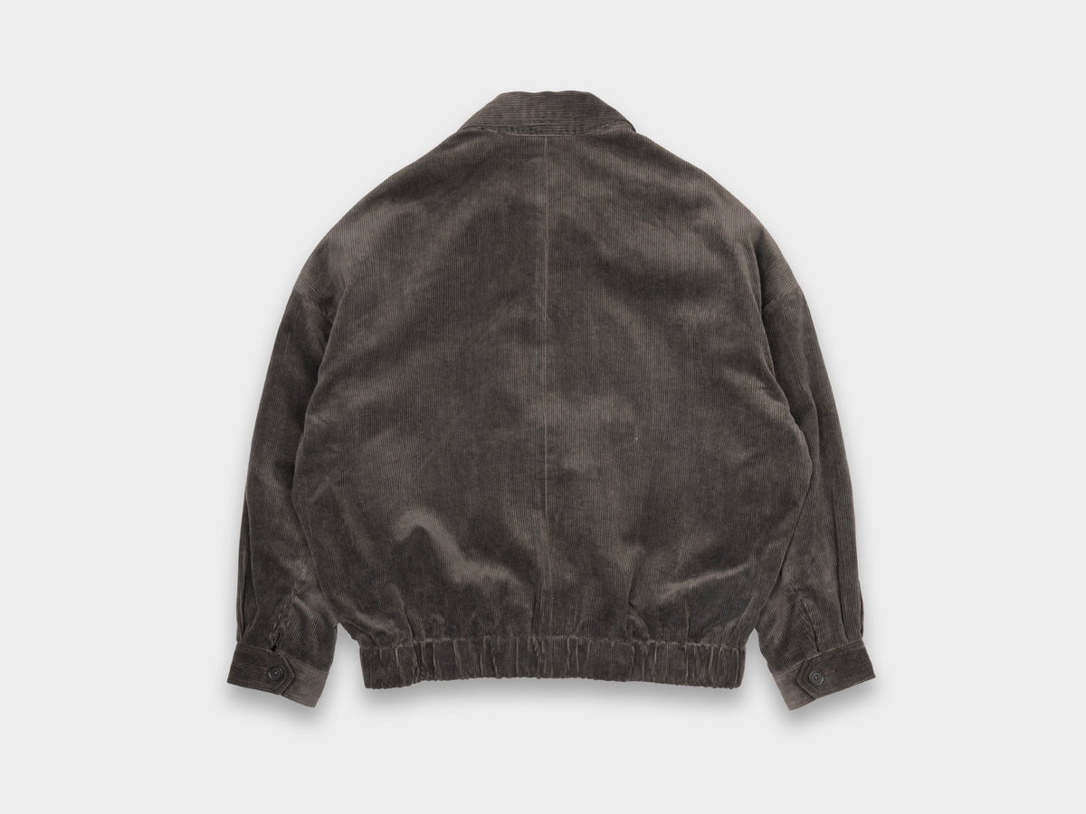 Evan Kinori Zip Jacket Two Carbon Dyed Corduroy