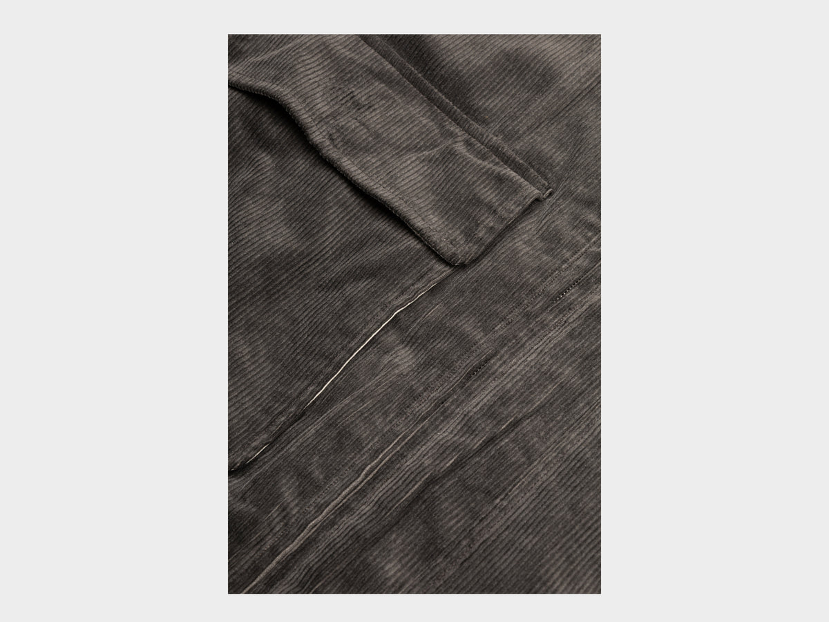 Evan Kinori Zip Jacket Two Carbon Dyed Corduroy
